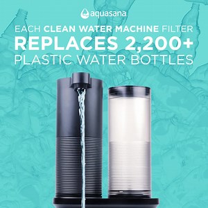 1.7K views · 19 reactions | Our all-new Clean Water Machine removes up to 99% of 77 contaminants — and replaces more than 2,200 single use plastic bottles per filter  | Aquasana | Facebook