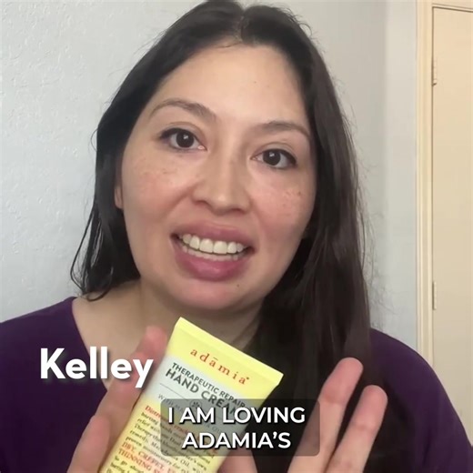 Kelley is loving our Therapeutic Repair Hand Cream! No more dry, crocodile hands for her! 🐊💧 Formulated with nourishing Macadamia Oil, this cream is the perfect solution for hydrating and soothing dry, depleted hands. Make it a part of your daily skincare routine. Shop our Amazon store 👉 https://bit.ly/4iHlbmo | Adamia Therapeutic Repair Lotion