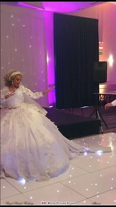 Bride and groom first dance young couple