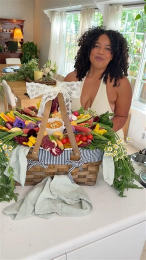 Garden-Inspired Bites Pt 1 | Spring Harvest Basket Crudités #crudites #harvestbasket #springhosting