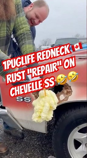 ⁠‪@1puglife‬ 🇨🇦 Rust “repair” Chevrolet Chevelle SS #chevelle #musclecar #barrettjackson #autobody