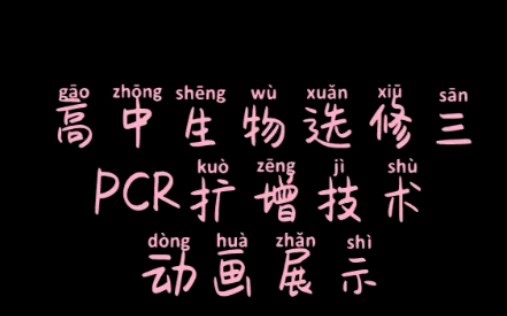 PCR扩增技术的动画展示（中英双字幕）