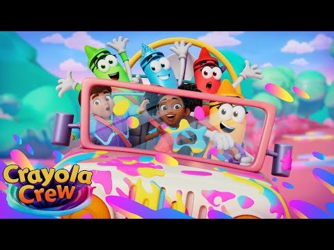 Truck Ride in RAINBOW Paint! | 1 HOUR of Crayola Crew FULL EPISODES | Fun Cartoons for Kids