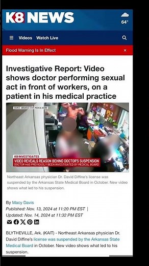 Arkansas physician Dr. David Diffine’s license was suspended by the Arkansas State Medical Board