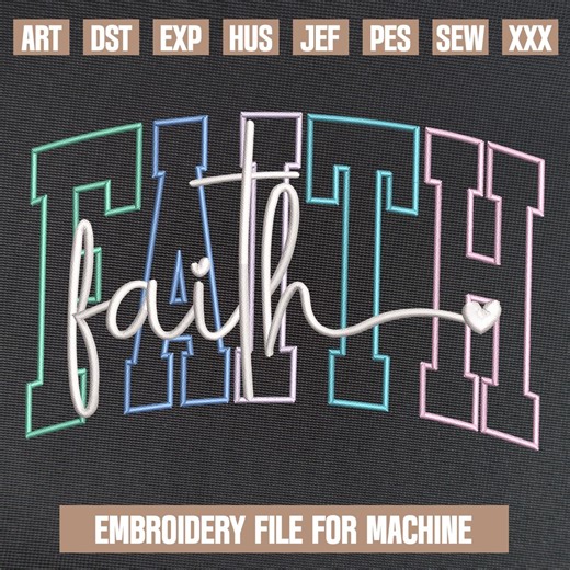 Faith Quote Applique Embroidery Designs, Faith Wall Embroidery Pattern, Christian Embroidery Files Trendy, Gifts for Christian, 5x7 - Etsy