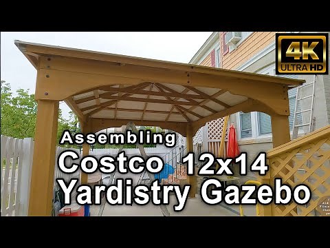 [4K] Costco Yardistry 12x14 Gazebo Assembly Time Lapse | Unbox and Tips | GoPro Max, GoPro Hero 10