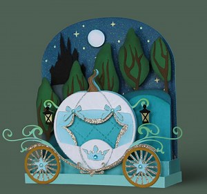 Princess Carriage 3D Box Card SVG Cut File - Etsy