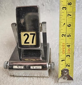 Vintage Metal Perpetual Flip Calendar. 1950s Chrome Metal Desktop Calendar Clacton - Etsy