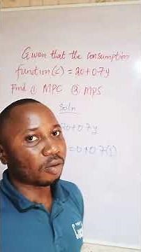 How to calculate Marginal Propensity to Consume and Save. #economics #maths #short