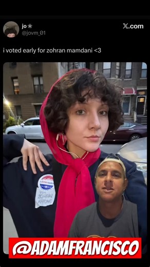 I Meme Therefore I Am absolutely COOKED this white liberal New York she/her who proudly boasted about voting for Democrat Socialist Zohran Mamdani Pray for New York City! So happy I live in Florida lol | Adam Francisco