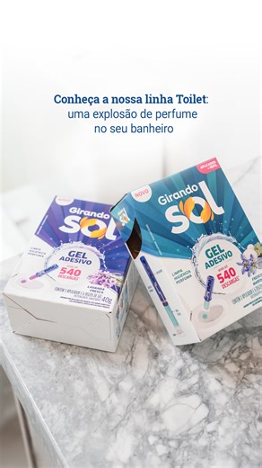 Imagine que um novo mundo, muito mais perfumado, pode se abrir a cada vez que você entra no banheiro. 😱 ✨ Isso não precisa ficar só no mundo da imaginação: para levar um perfume inconfundível a esta área da sua casa, contamos com a Linha Toilet: ✅ Gel Adesivo ✅ Pastilha Adesiva ✅ Bloco Caixa Acoplada Ideais nas mais diversas aplicações, elas garantem um banheiro sempre perfumado e limpinho, bem do jeito que você gosta. 🫶 #GirandoSol #Banheiro #LinhaToilet | Girando Sol