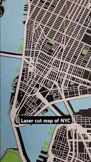 Laser Cut NYC Road Map
