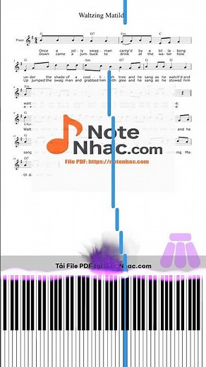 Waltzing Matilda | Free Sheet PDF | Easy Piano Tutorial