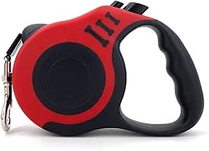 Retractable Dog Leash | Premium 3m and 5m Durable Dog Leash Automatic Retractable Nylon Cat Lead Extension Puppy Walking Running Lead Roulette for Dogs Pet Products (Red, 3M)