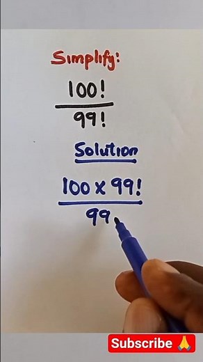 Can you Simplify this Factorial expression? #maths #mathstricks #mathshorts #algebra #factorial