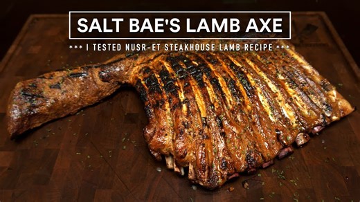 Salt Bae's LAMB AXE Recipe - Nusr-Et Steakhouse Restaurant