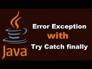 Error Exception with Try Catch finally
