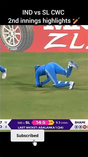 IND vs SL CWC 2nd innings highlights 🏏#cricket #viral #ytshorts #tranding #videofeed #cricjhatpat