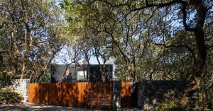 This Home in the Forest is Dark and Brooding Outside, Bright and Calm Inside