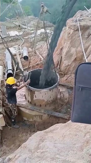 Concrete pouring process for bridge piers