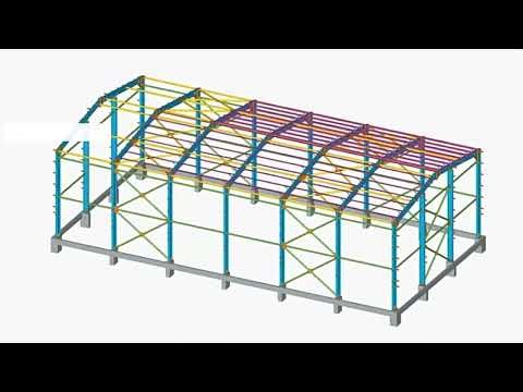 How to Build a Steel Structure Shed 3D View mp4