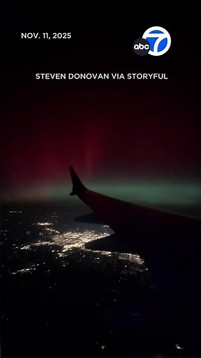 Incredible timelapse shows view of aurora from plane window