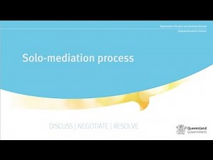 Dispute Resolution Branch - Solo mediation process