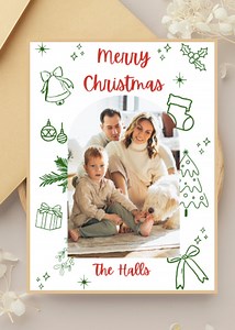 Christmas Card Template - Etsy Canada