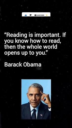 Reading Opens the World | Barack Obama Quote | Knowledge Power l