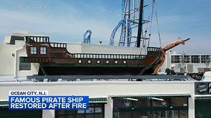 Iconic pirate ship returns to Ocean City boardwalk after devastating fire
