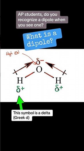 How to identify a dipole #dipole #chemistryeducation #mcatprep #molecule #scienceshorts