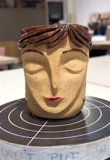 Handbuilt Face Mug Creation Process