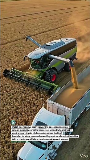 Mega Grain Harvest Convoy 🌾🚜 #CombineHarvester #SmartFarming #AgriTech