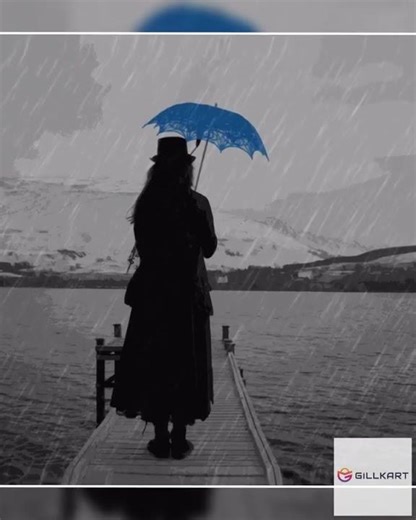 Girl enjoy raining with umberlla Mobile Case Cover