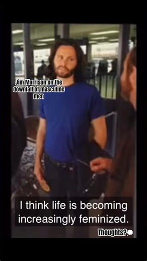Jim Morrison on masculinity and feminism 1970’s interview #jimmorrison #thedoors #feminism