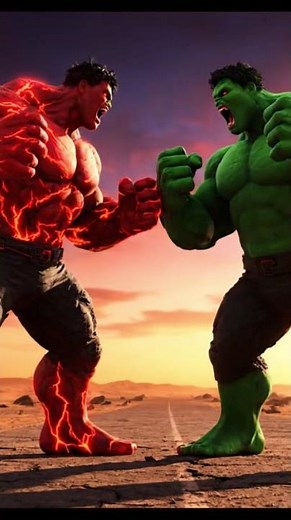 “Red Hulk vs Green Hulk – Epic Bike Fight Scene (4K Cinematic Battle)”