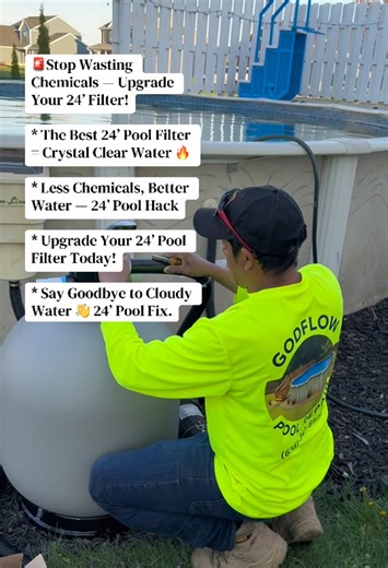 🚨Stop Wasting Chemicals — Upgrade Your 24’ Filter! * The Best 24’ Pool Filter = Crystal Clear Water 🔥 * Less Chemicals, Better Water — 24’ Pool Hack * Upgrade Your 24’ Pool Filter Today! * Say Goodbye to Cloudy Water 👋 24’ Pool Fix”
