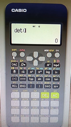 how to find the determinant of a matrix in Casio fx 991es plus 2nd edition #calibre