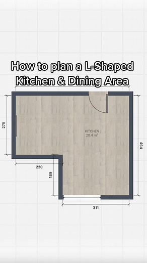 How to create a plan layout for an L-Shape kitchen with dining area 🫶 deop a comment if you have more ideas🫶🫶 #interiordesign #homedecor #designinspiration #homedesign #homedecoration #roomdecor #homedecorating #interiordecorating #interiorstyle #decorideas #homedesignideas #designsponge #apartmenttherapy #decorinspiration #decoratingideas #interiorstyling #designblog #interiordesignideas #interior4all #myhomevibe #homesweethome #homestyling #decoratingtips #interiordesigntips #interiordecor