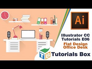 Illustrator CC tutorials | E06 | Office Desk Flat Design