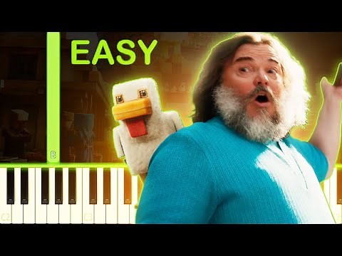 Steve's Lava Chicken Song | A MINECRAFT MOVIE - EASY Piano Tutorial
