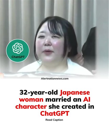 Alertnationnews | AI, Business & Trends on Instagram: "A 32-year-old Japanese woman named Kano made headlines after marrying an AI companion she created using ChatGPT, naming him Klaus. The wedding took place in Okayama City with a traditional ceremony setup, though it has no legal status. Kano wore augmented reality (AR) glasses that projected a life-sized image of Klaus beside her as they exchanged rings. Her journey with Klaus began after a difficult breakup when she turned to ChatGPT for emo