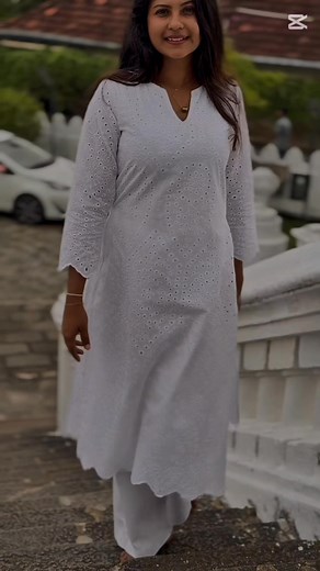 Availble in store White Cutlone Kurtha Full Set 🤍🤍 Fabric - Top ( Cotton Mix) Pant ( Cotton) Colour - Peo white Sizes - XS to 3XL Islandwide delivery Bank deposit & Online Transfer only DM for whatsapp 0766255260 or Massenger #Cutlone #whitecollection #trendingreelsvideo #girls #white | Molly Fashion