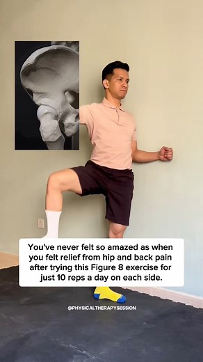 You’ve never felt anything like this before—just 10 reps of the Figure 8 exercise on each side can bring surprising relief to your hips and lower back. Try it daily and feel your body move smoother and pain-free again! #fblifestyle #hipmobility #mobilitytraining #WellnessJourney #physicaltherapy | Physical Therapy Session
