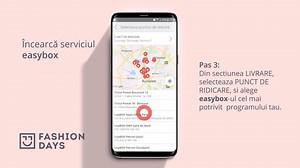 2.1K views | Ti-ar placea sa-ti ridici coletul oricand, la orice ora, 24/7? Incearca serviciul easybox, selecteaza punctul de livrare cel mai apropiat si fa-ti programul cum vrei tu! Doar 3 pasi si GATA! | Fashion Days | Facebook