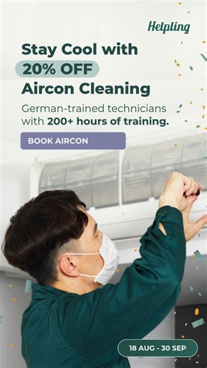 Is your AC not cooling? Technicians with over 50 years of collective experience. 30-day workmanship warranty Book Helpling® now and enjoy 20% Off for aircon cleaning! | Helpling