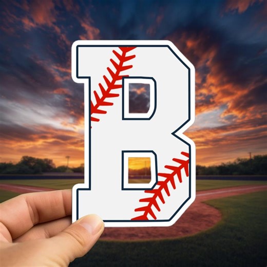Baseball Letter B Vinyl Sticker Initial Decal Sports Jersey Style - Etsy