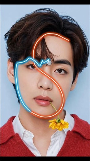 Easy trick to drew v from bts || using S get kimtaeyhung #bts #v #jk #goviral