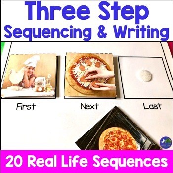 Three Step Sequencing Real Life Picture Cards and Matching Boom Cards