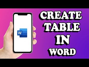 How To Create Table in MS Word On Android | Insert Table in Microsoft Android App